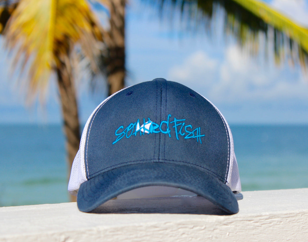 SoakedFish Trucker - Navy/White