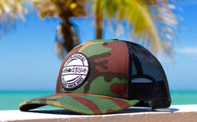 Load image into Gallery viewer, Live Soaked Patch Trucker - Camo/Black
