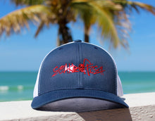 Load image into Gallery viewer, SoakedFish &quot;Fishing Pole&quot; Trucker - Navy/White
